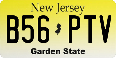 NJ license plate B56PTV