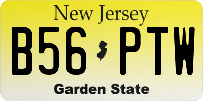 NJ license plate B56PTW