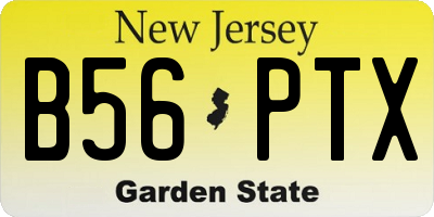 NJ license plate B56PTX
