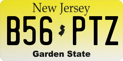 NJ license plate B56PTZ