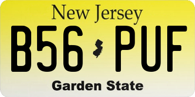 NJ license plate B56PUF