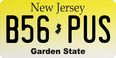 NJ license plate B56PUS