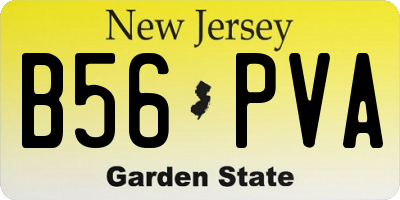 NJ license plate B56PVA