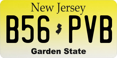 NJ license plate B56PVB