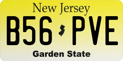 NJ license plate B56PVE