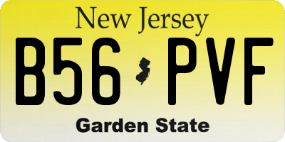 NJ license plate B56PVF