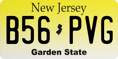 NJ license plate B56PVG