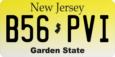 NJ license plate B56PVI