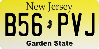 NJ license plate B56PVJ