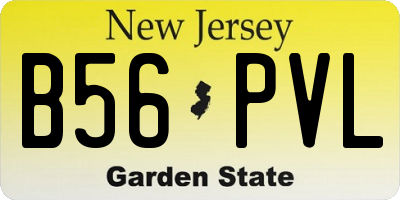 NJ license plate B56PVL