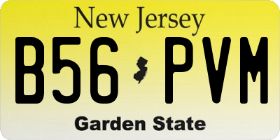 NJ license plate B56PVM