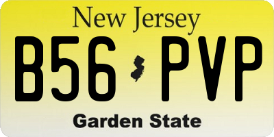 NJ license plate B56PVP