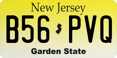NJ license plate B56PVQ