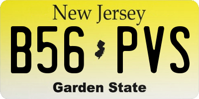 NJ license plate B56PVS
