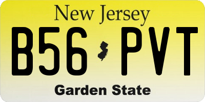 NJ license plate B56PVT