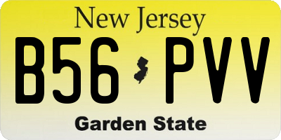 NJ license plate B56PVV