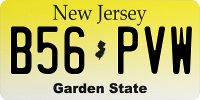 NJ license plate B56PVW