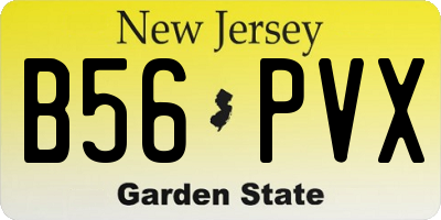NJ license plate B56PVX