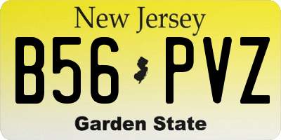 NJ license plate B56PVZ