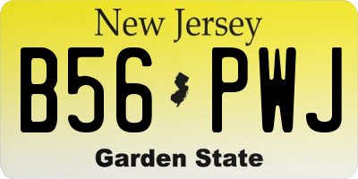 NJ license plate B56PWJ