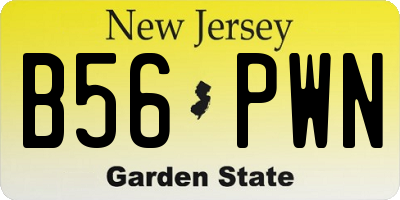 NJ license plate B56PWN