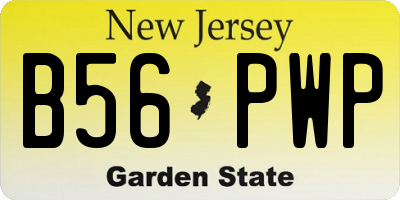 NJ license plate B56PWP