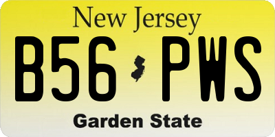 NJ license plate B56PWS