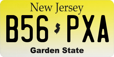 NJ license plate B56PXA