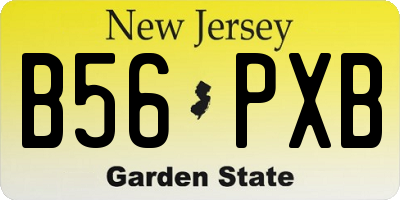 NJ license plate B56PXB