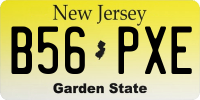 NJ license plate B56PXE