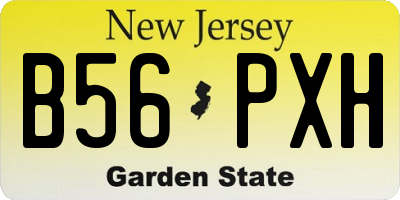 NJ license plate B56PXH