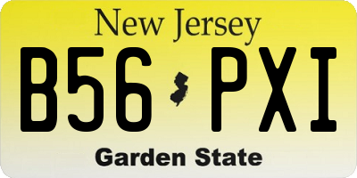NJ license plate B56PXI