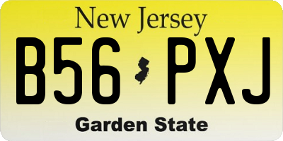 NJ license plate B56PXJ