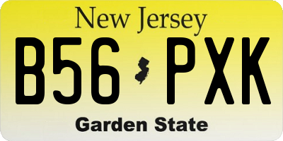 NJ license plate B56PXK