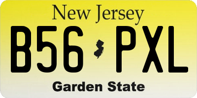 NJ license plate B56PXL
