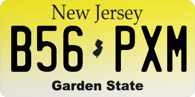 NJ license plate B56PXM
