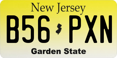 NJ license plate B56PXN