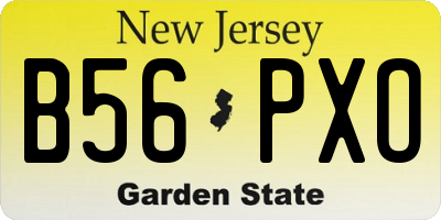 NJ license plate B56PXO