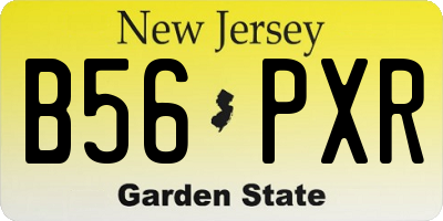 NJ license plate B56PXR