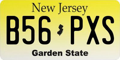 NJ license plate B56PXS