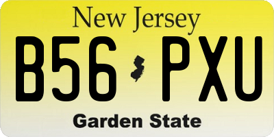 NJ license plate B56PXU