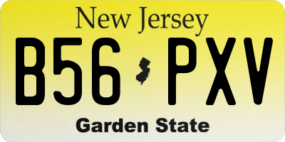 NJ license plate B56PXV