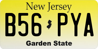 NJ license plate B56PYA