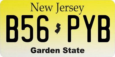 NJ license plate B56PYB