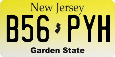 NJ license plate B56PYH
