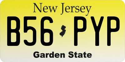 NJ license plate B56PYP