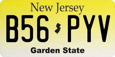 NJ license plate B56PYV