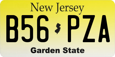 NJ license plate B56PZA