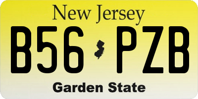 NJ license plate B56PZB