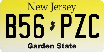 NJ license plate B56PZC